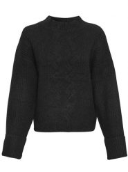 MOSS COPENHAGEN Sweter "Chastine Peggy" w kolorze czarnym rozmiar: S/M. Czarne swetry klasyczne damskie Moss Copenhagen, m, z bawełny, bez kołnierzyka. Za 194.95 zł.