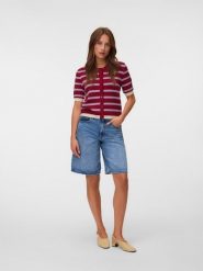 Vero Moda Kardigan w kolorze bordowo-fioletowo-kremowym rozmiar: L. Czerwone kardigany damskie Vero Moda, l, bez wzorów. Za 109.95 zł.