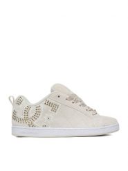 DC Shoes Sneakersy EO-COURT GRAFFIK SE DC01666102 Écru. Białe obuwie sportowe damskie DC Shoes, ze skóry, bez zapięcia. Za 289.99 zł.