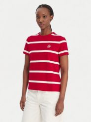 Tommy Hilfiger T-Shirt Script WW0WW47809 Czerwony Regular Fit. Czerwone t-shirty damskie Tommy Hilfiger, xl, bez wzorów, z bawełny, bez kołnierzyka. Za 169.99 zł.