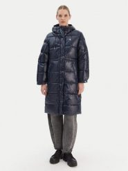 Calvin Klein Jeans Kurtka zimowa LV047D506G Granatowy Relaxed Fit. Niebieskie kurtki damskie Calvin Klein Jeans, na zimę, xs, bez wzorów, z jeansu, bez kaptura. Za 1,199.00 zł.