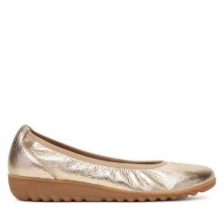 Baleriny Caprice. Żółte balerinki damskie Caprice, bez wzorów. Za 399.99 zł.