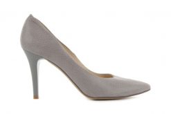 Czółenka Bayla-Em X6441-154 Szary Jasny, Skóra naturalna - 36. Szare czółenka damskie Bayla, bez wzorów, ze skóry, bez obcasa. W wyprzedaży za 157.05 zł.