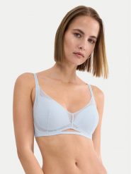 Triumph Biustonosz push-up Breathe & Lift 10226602 Niebieski jasny. Niebieskie biustonosze Triumph, bez wzorów, z syntetyku. Za 189.99 zł.