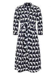 More & More Sukienka w kolorze granatowo-białym rozmiar: 40. Czarne sukienki damskie More & More, bez wzorów, z tkaniny, bez ramiączek. Za 165.99 zł.