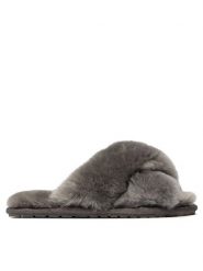 EMU Australia Kapcie Mayberry W11573 Szary. Szare kapcie damskie EMU Australia, ze skóry. Za 299.99 zł.