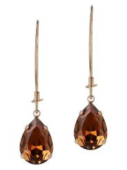 Otazu Pozłacane kolczyki z kryształami Swarovski rozmiar: onesize. Żółte kolczyki damskie Otazu, z kryształem, pozłacane, z zapięciem typu bigiel. Za 100.99 zł.