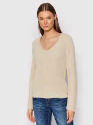 Marc O'Polo Sweter B01 6059 60097 Beżowy Regular Fit. Brązowe swetry klasyczne damskie Marc O'Polo, l, z bawełny, bez kołnierzyka. Za 379.99 zł.