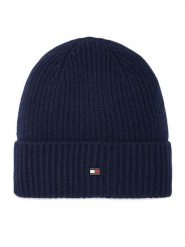 Tommy Hilfiger Czapka Th Flag AM0AM14535 Granatowy. Niebieskie czapki damskie Tommy Hilfiger, na zimę, bez wzorów, z kaszmiru. Za 369.99 zł.