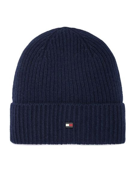 Tommy Hilfiger Czapka Th Flag AM0AM14535 Granatowy. Niebieskie czapki damskie Tommy Hilfiger, na zimę, bez wzorów, z kaszmiru. Za 369.99 zł.