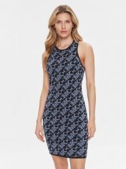 MICHAEL Michael Kors Sukienka letnia MH381SL9Z6 Granatowy Slim Fit. Niebieskie sukienki damskie MICHAEL Michael Kors, bez wzorów, z syntetyku, bez ramiączek. Za 569.99 zł.
