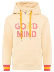Zwillingsherz Bluza "Good Mind" w kolorze brzoskwiniowym rozmiar: L. Pomarańczowe bluzy damskie Zwillingsherz, l, bez wzorów, z kapturem. Za 246.53 zł.