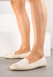 Beżowe Espadryle w Kwiaty z Plecionką Raloria. Brązowe espadryle damskie Born2be, z aplikacjami, bez obcasa. Za 49.99 zł.