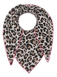 Zwillingsherz Chusta trójkątna "Lacey" w kolorze beżowo-czarnym rozmiar: onesize. Brązowe chusty damskie Zwillingsherz, bez wzorów, z materiału. Za 210.81 zł.