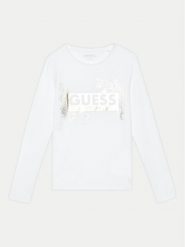 Guess Bluzka J4YI22 K6YW4 Biały Regular Fit. Białe bluzki i koszule dziewczęce Guess, z aplikacjami, z bawełny, bez kołnierzyka, bez ramiączek. Za 99.99 zł.