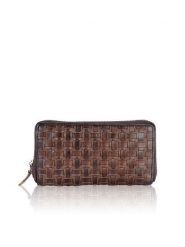 Bellicci Skórzany portfel w kolorze brązowym - 19,5 x 10 x 3 cm rozmiar: onesize. Brązowe portfele damskie Bellicci, bez wzorów, z materiału. Za 100.99 zł.