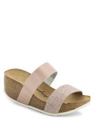 Sunbay Klapki w kolorze jasnoróżowym na koturnie rozmiar: 39. Różowe klapki damskie Sunbay, bez wzorów, z otwartym noskiem, bez obcasa, na koturnie, bez zapięcia. Za 100.52 zł.