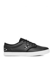Vans Tenisówki C-ATWOODLOW VN000Z4BBMA Czarny. Czarne trampki damskie Vans, bez wzorów, ze skóry, bez zapięcia. Za 299.99 zł.