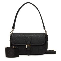 Torebka Valentino. Czarne listonoszki damskie Valentino, bez wzorów, bez dodatków. Za 319.99 zł.
