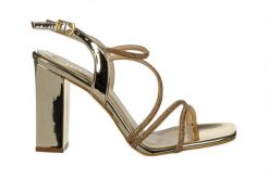 Sandały Bayla-187 2523 Gold 187231, Złoty, Skóra ekologiczna - 37. Żółte sandały damskie Bayla, bez wzorów, z materiału, bez obcasa, bez zapięcia. W wyprzedaży za 224.10 zł.