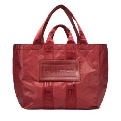 Torebka Hunter. Czerwone shopper bag Hunter, bez wzorów, bez dodatków. Za 219.99 zł.