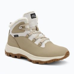 Buty damskie Jack Wolfskin Everquest Texapore Mid. Brązowe obuwie trekkingowe damskie Jack Wolfskin, z gumy, przed kolano, bez zapięcia. Za 729.99 zł.