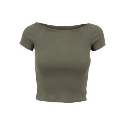 Koszulka Damska/żebrowana Bez Ramiączek. Zielone koszulki damskie Urban Classics, l, bez wzorów, bez kołnierzyka, bez ramiączek. Za 48.99 zł.