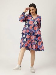Marks & Spencer Sukienka w kolorze granatowo-koralowym rozmiar: 38. Niebieskie sukienki damskie Marks & Spencer, bez wzorów, z bawełny, bez ramiączek. Za 101.23 zł.
