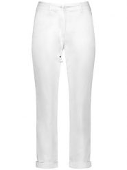 EDITION Spodnie chino w kolorze białym rozmiar: 42. Białe spodnie materiałowe damskie EDITION, bez wzorów, z tkaniny. Za 245.96 zł.