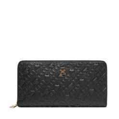 Portfel Tommy Hilfiger. Czarne portfele damskie Tommy Hilfiger, bez wzorów. Za 229.99 zł.