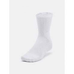 Skarpety unisex Under Armour 3-Maker 3pk Mid-Crew XL. Białe skarpetki damskie Under Armour, bez wzorów. Za 59.99 zł.