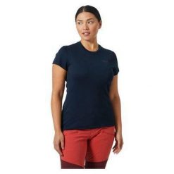 Koszulka damska Helly Hansen HH Lifa Active Solen. Niebieskie koszulki damskie Helly Hansen, bez wzorów, z tkaniny, bez kołnierzyka, bez ramiączek. Za 256.00 zł.