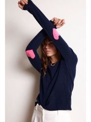 Maison Héritage Cashmere Kaszmirowy sweter w kolorze granatowym rozmiar: XL. Niebieskie swetry klasyczne damskie Maison Héritage Cashmere, xl, z kaszmiru, bez kołnierzyka. Za 534.95 zł.