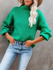 LA Angels Sweter w kolorze zielonym rozmiar: XL. Zielone swetry klasyczne damskie LA Angels, xl, bez kołnierzyka. Za 152.99 zł.