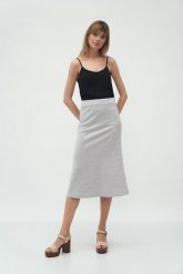 Trapezowa Spódnica Midi w Zygzaki. Spódnice damskie Nife, xl, bez wzorów, z materiału, midi. Za 169.90 zł.