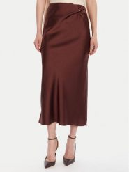 Rinascimento Spódnica midi CFC0125416003 Brązowy Regular Fit. Brązowe spódnice damskie Rinascimento, m, bez wzorów, z syntetyku, midi. Za 259.99 zł.