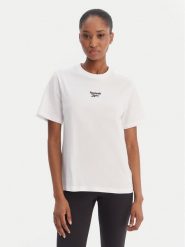Reebok T-Shirt Ivanna RK25508CCW Biały Regular Fit. Białe t-shirty damskie Reebok, xl, bez wzorów, z bawełny, bez kołnierzyka. Za 79.99 zł.