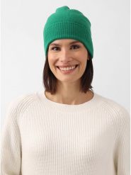 Zwillingsherz Kaszmirowa czapka beanie w kolorze zielonym rozmiar: onesize. Zielone czapki damskie Zwillingsherz, bez wzorów, z kaszmiru. Za 162.95 zł.