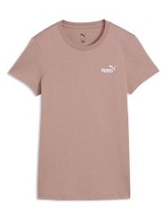 Puma Koszulka "Ess Small No. 1" w kolorze różowym rozmiar: M. Różowe bluzki damskie Puma, m, bez wzorów, bez kołnierzyka, bez ramiączek. Za 85.95 zł.