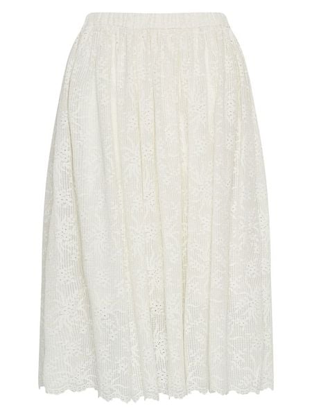 MOSS COPENHAGEN Spódnica "Dorota" w kolorze kremowym rozmiar: M. Brązowe spódnice damskie Moss Copenhagen, na co dzień, m, bez wzorów, z bawełny, maxi. Za 173.99 zł.