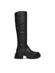 Lasocki Kozaki CEO-RST-BEST-14 Czarny. Czarne kozaki damskie Lasocki, ze skóry, bez obcasa, na płaskiej podeszwie, bez zapięcia. Za 319.99 zł.