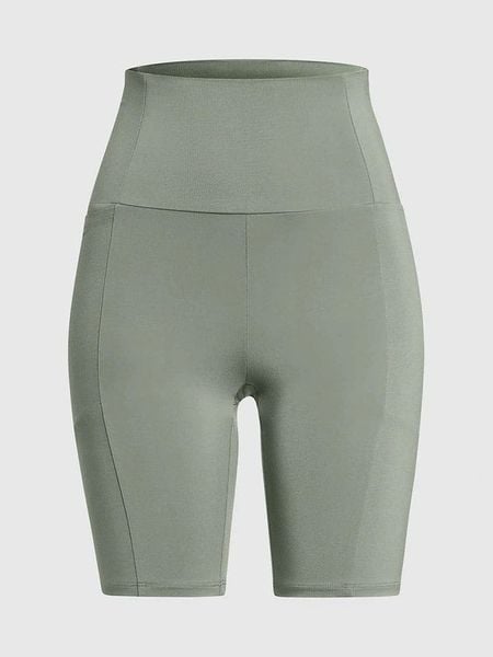 Les Lunes Szorty sportowe "Luna" w kolorze zielonym rozmiar: XS. Zielone spodenki sportowe damskie Les Lunes, xs, bez wzorów, z podwyższonym stanem, outdoorowe. Za 126.99 zł.