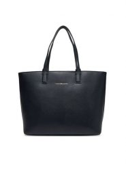 Tommy Hilfiger Torebka Th Logotape Tote AW0AW17449 Granatowy. Niebieskie shopper bag Tommy Hilfiger, bez wzorów, ze skóry, bez dodatków. Za 489.99 zł.