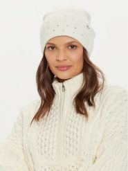 Guess Czapka AW5213 POL01 Biały. Białe czapki damskie Guess, na zimę, z aplikacjami, z materiału. Za 120.00 zł.