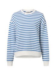 Marc O'Polo Denim Bluza Kobiety Bawełna niebieski|biały, S. Białe bluzy damskie Marc O'Polo DENIM, s, bez wzorów, z bawełny, bez kaptura. Za 279.95 zł.