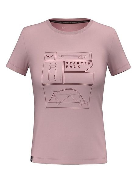 Salewa Koszulka funkcyjna w kolorze jasnoróżowym rozmiar: 38. Różowe koszulki damskie Salewa, bez wzorów, bez kołnierzyka, bez ramiączek. Za 91.77 zł.