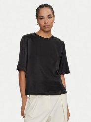 ACCESS FASHION Bluzka 44-2102-425 Czarny Relaxed Fit. Czarne bluzki damskie ACCESS FASHION, m, bez wzorów, z wiskozy, bez kołnierzyka, bez ramiączek. Za 289.99 zł.