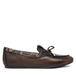 Mokasyny Guess. Brązowe mokasyny damskie Guess, bez obcasa. Za 544.99 zł.