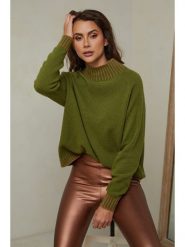 Joséfine Sweter "Csepreg" w kolorze khaki rozmiar: S. Brązowe swetry klasyczne damskie Joséfine, s, z kaszmiru, bez kołnierzyka. Za 228.38 zł.