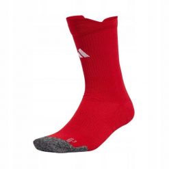 Skarpety unisex piłkarskie adidas Football Cushioned Performance Crew. Czerwone skarpetki damskie Adidas, bez wzorów, z dzianiny. Za 54.99 zł.